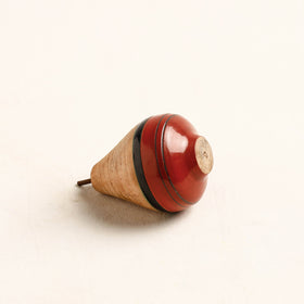  Handmade Lacquered Wooden Spinning Top - Lattu 