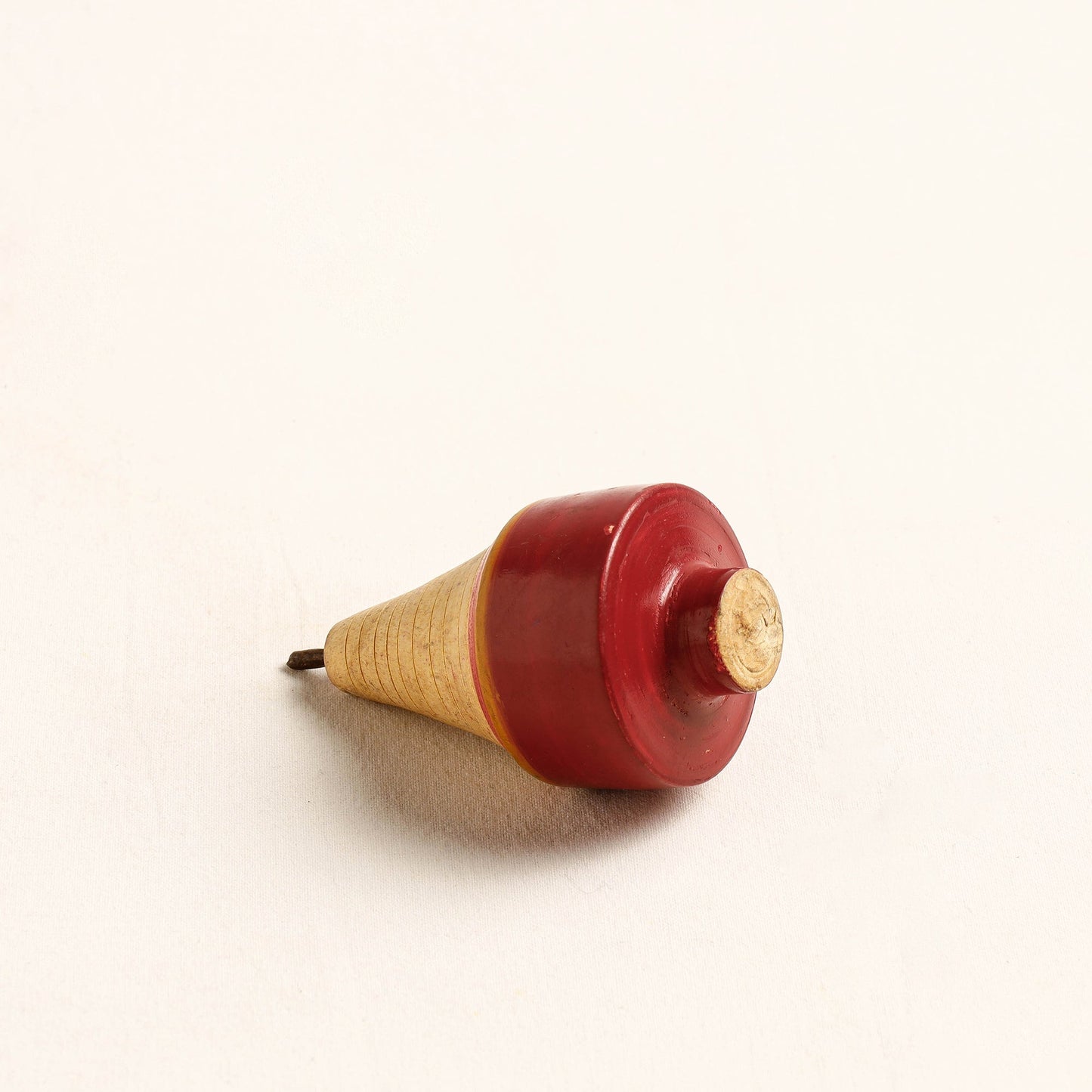  Handmade Lacquered Wooden Spinning Top - Lattu 