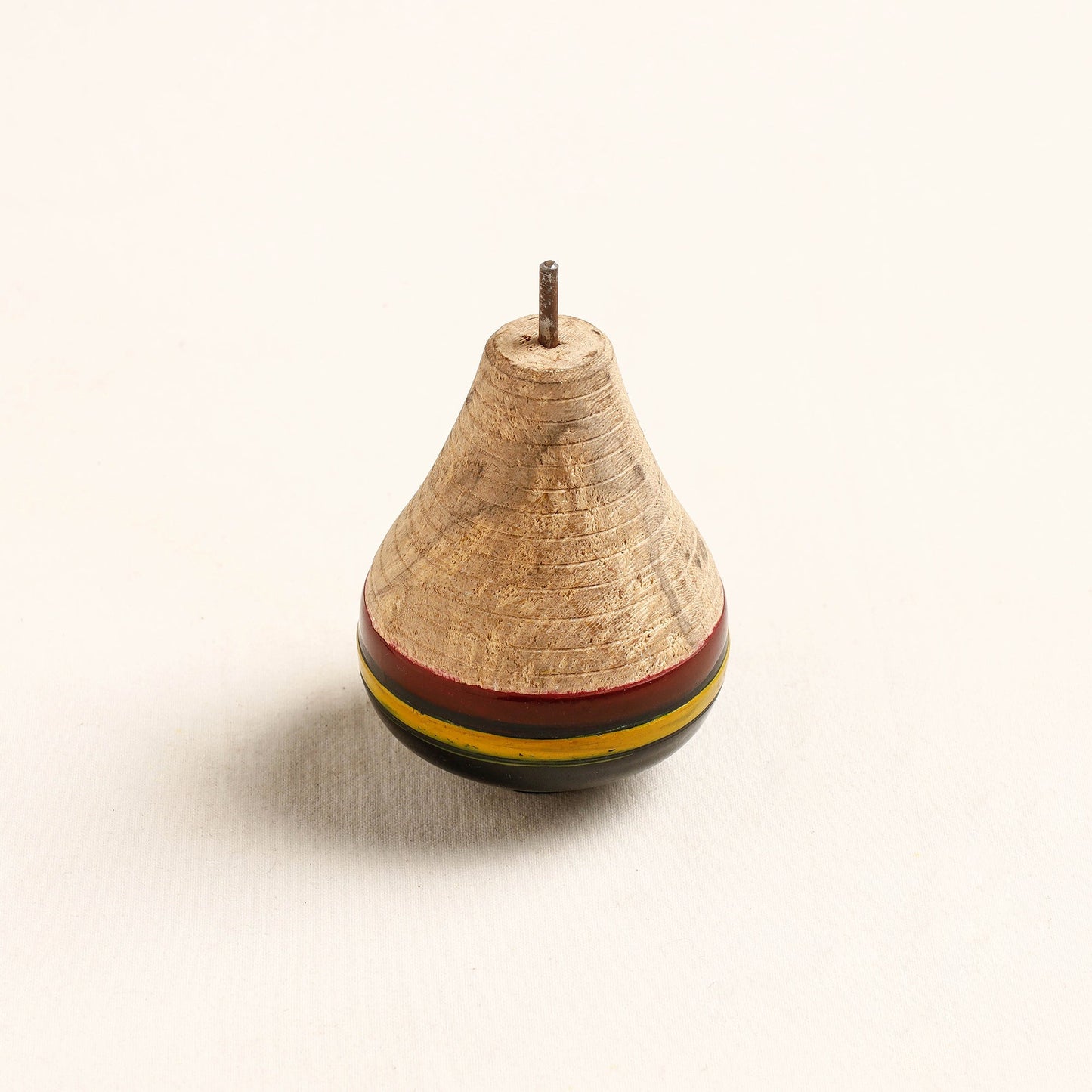  Handmade Lacquered Wooden Spinning Top - Lattu 