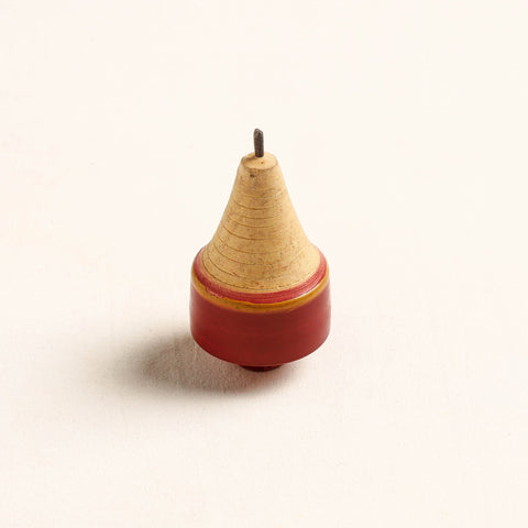  Handmade Lacquered Wooden Spinning Top - Lattu 
