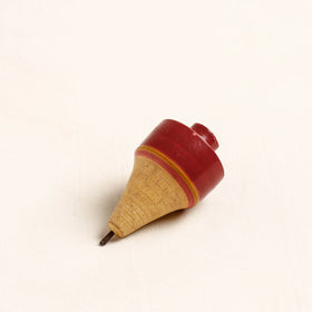  Handmade Lacquered Wooden Spinning Top - Lattu 
