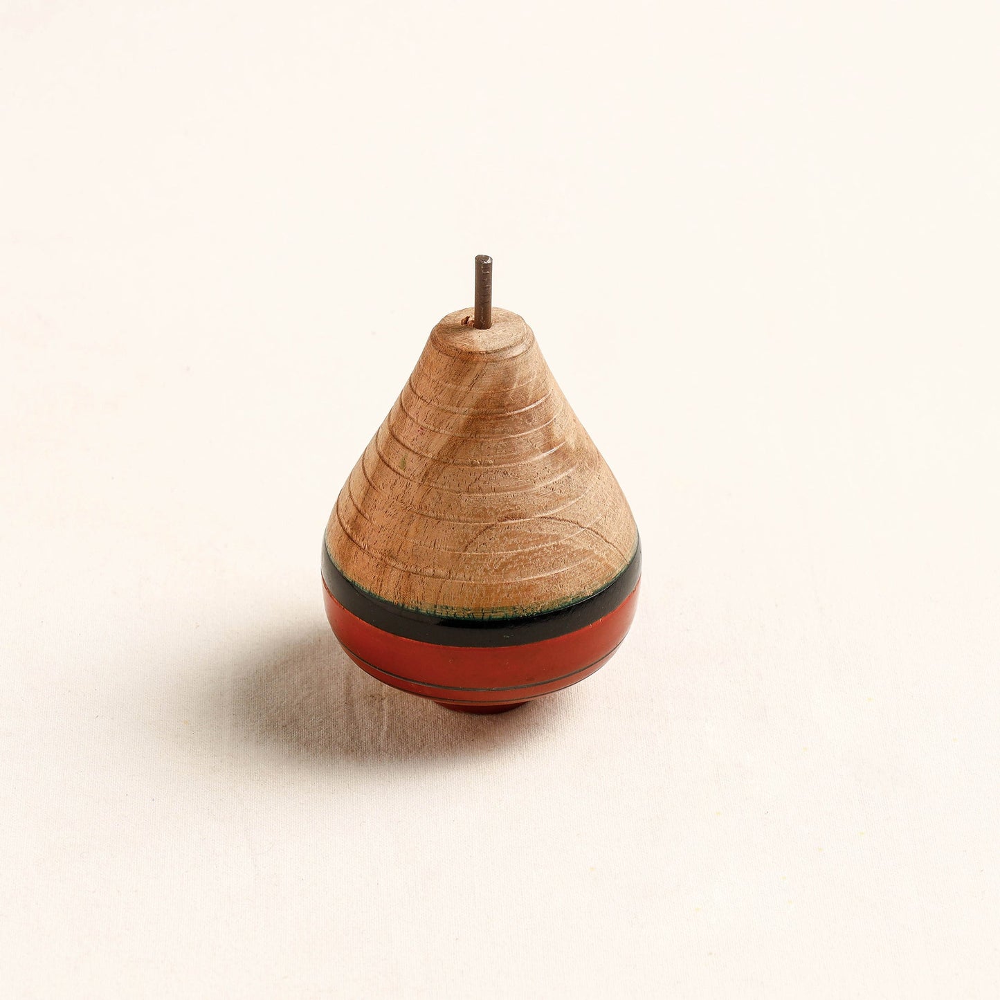  Handmade Lacquered Wooden Spinning Top - Lattu 