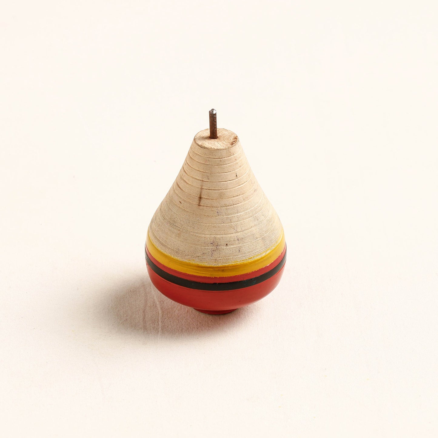 Handmade Lacquered Wooden Spinning Top - Lattu 