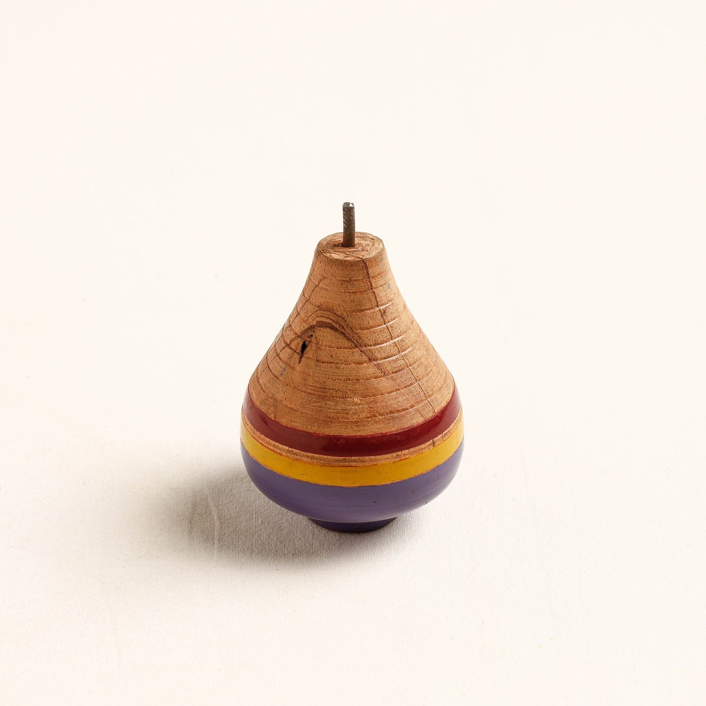  Handmade Lacquered Wooden Spinning Top - Lattu 