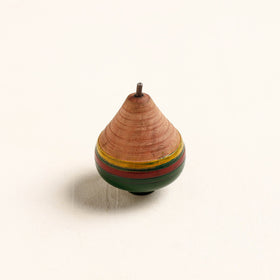  Handmade Lacquered Wooden Spinning Top - Lattu 