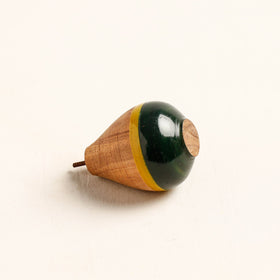  Handmade Lacquered Wooden Spinning Top - Lattu 
