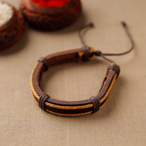  Handmade Leather Bracelet Rakhi 32 