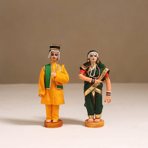 Handmade Maharashtrian Couple Traditional Dolls 14