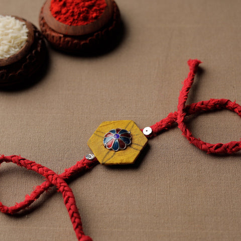  Handmade Meenakari Braided Rakhi 02 