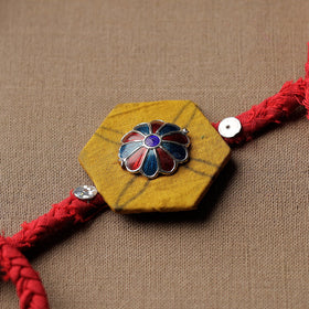  Handmade Meenakari Braided Rakhi 02 