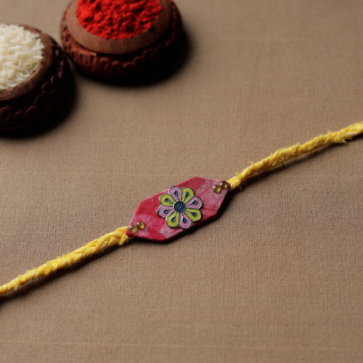  Handmade Meenakari Braided Rakhi 13 