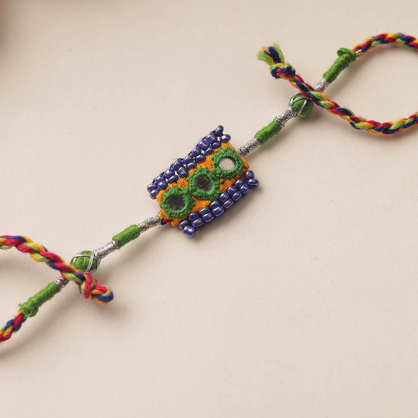  Handmade Mirror & Beadwork Rakhi 37 