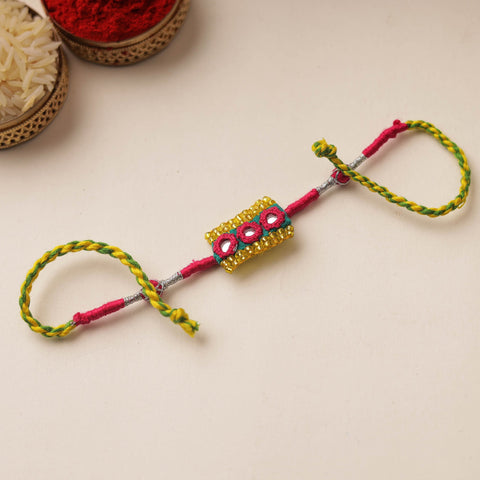  Handmade Mirror & Beadwork Rakhi 45 