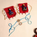  Handmade Mirror & Stone Work Jute Rakhi (Set of 2)