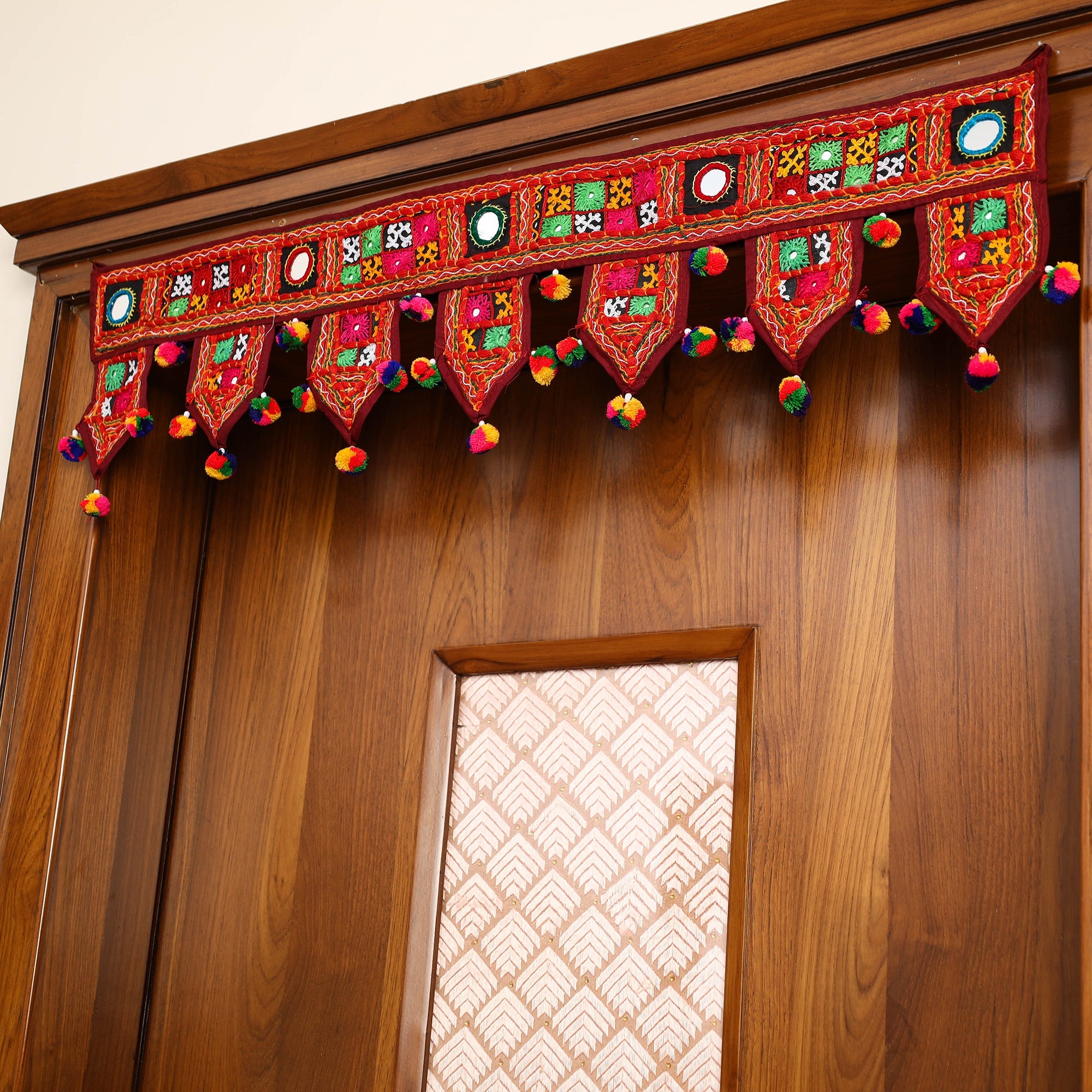  Handmade Mirror Work Kutch Embroidery Toran 