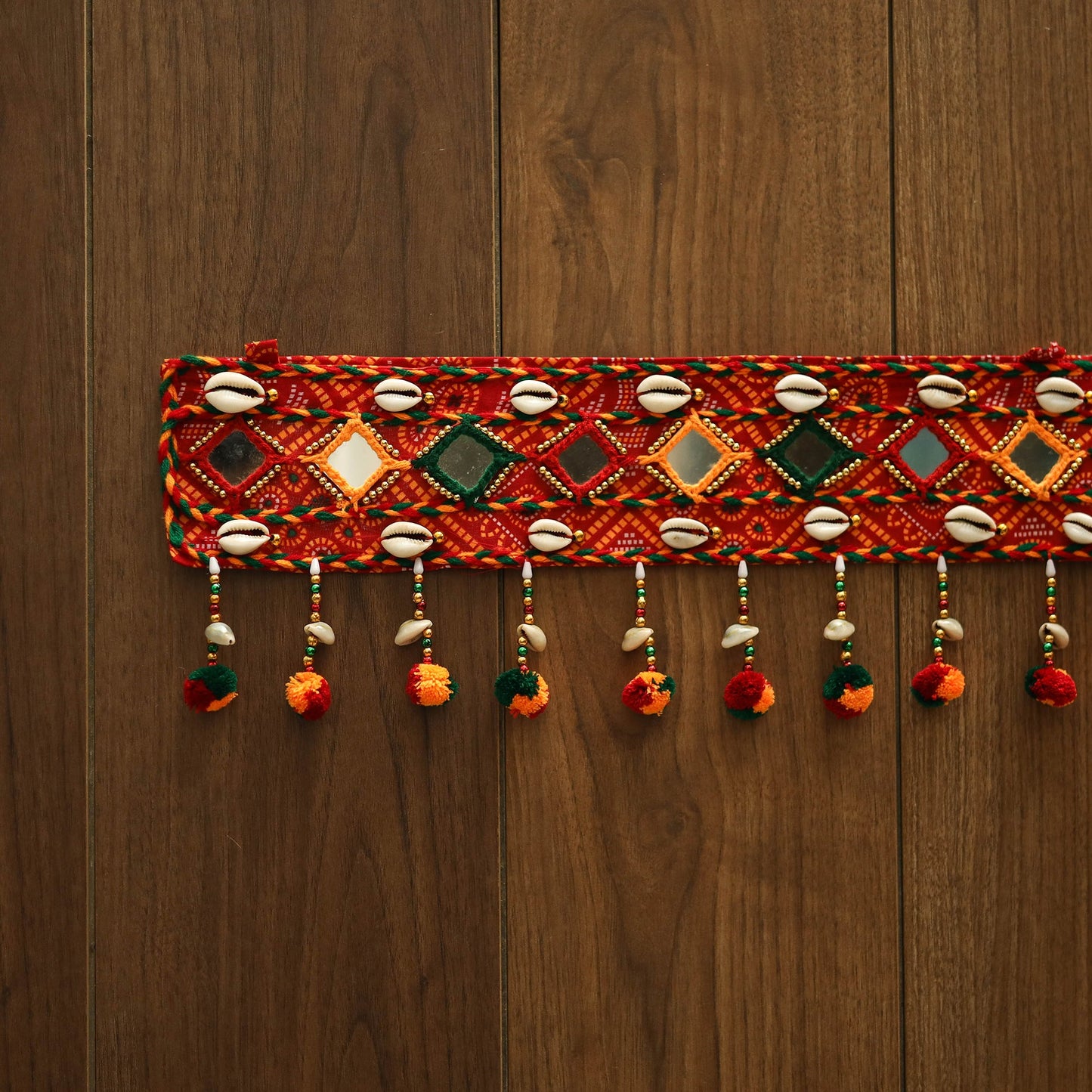 Handmade mirror work kutch embroidery toran 08 - handcrafted