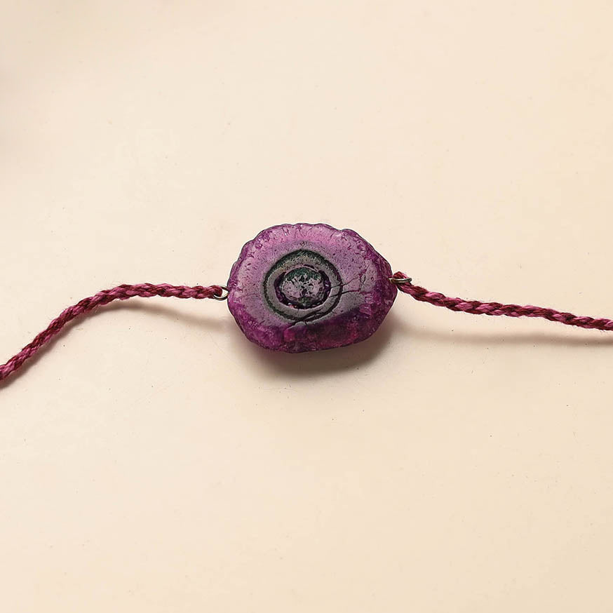 Handmade Natural Agate Stone Rakhi 