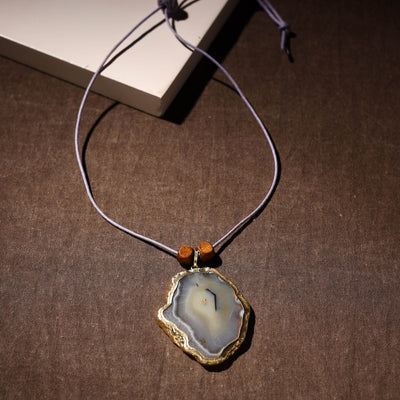  Handmade Natural Gemstone Bezel Pendent