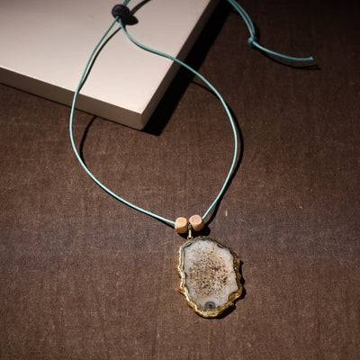  Handmade Natural Gemstone Bezel Pendent