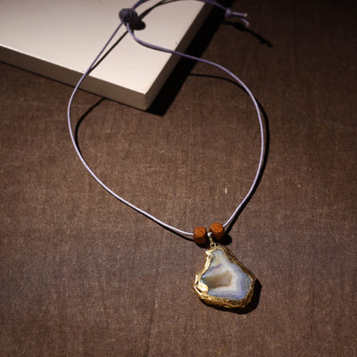  Handmade Natural Gemstone Bezel Pendent