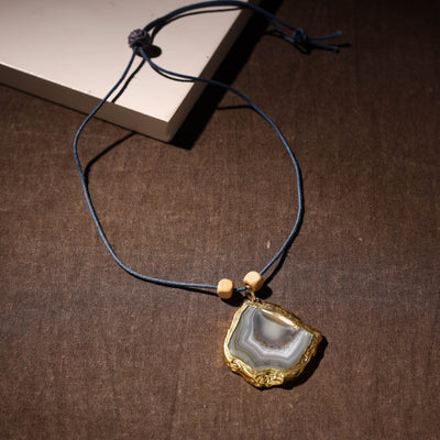  Handmade Natural Gemstone Bezel Pendent
