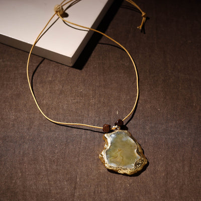  Handmade Natural Gemstone Bezel Pendent
