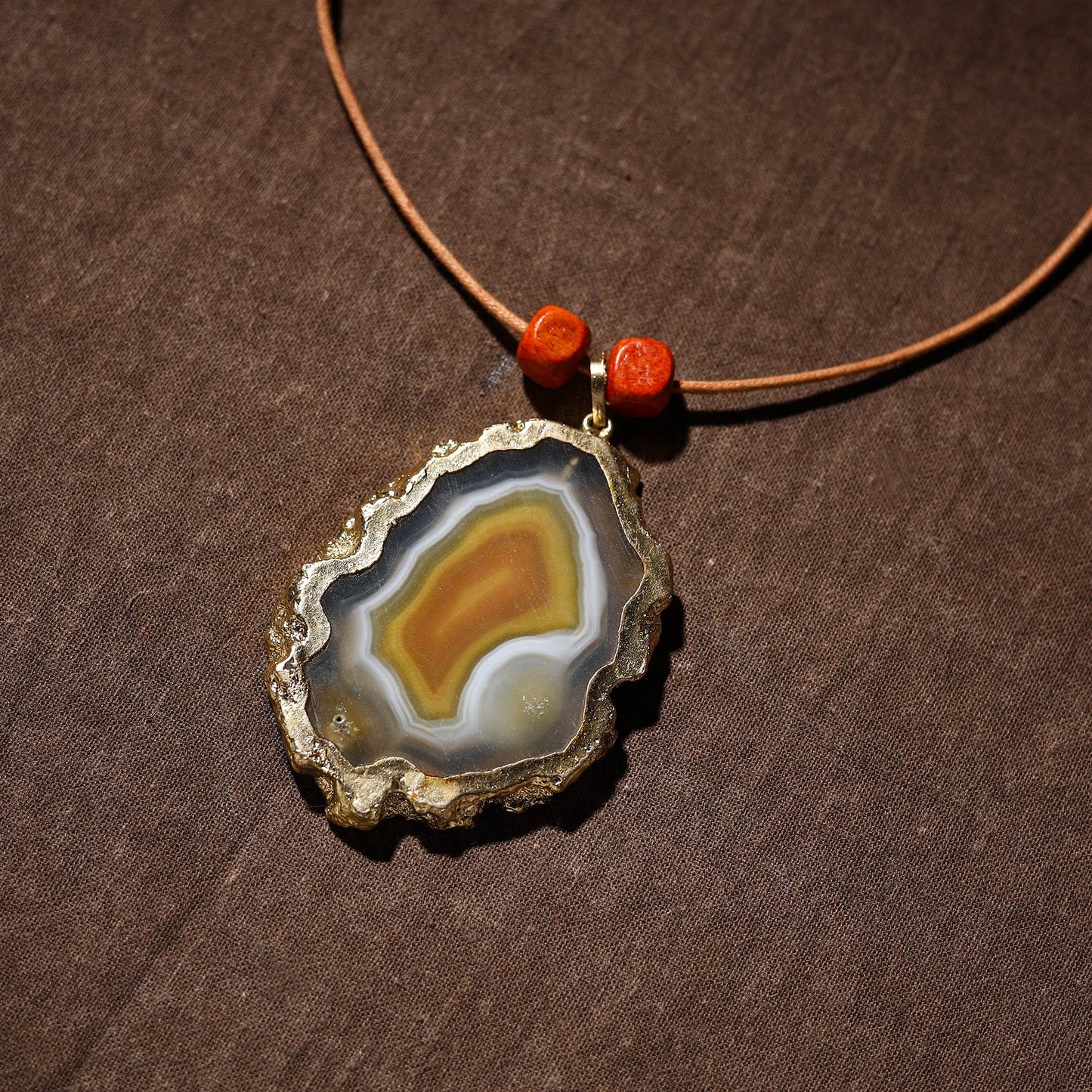  Handmade Natural Gemstone Bezel Pendent