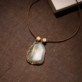  Handmade Natural Gemstone Bezel Pendent