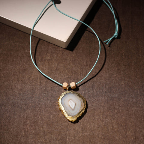  Handmade Natural Gemstone Bezel Pendent