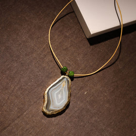  Handmade Natural Gemstone Bezel Pendent