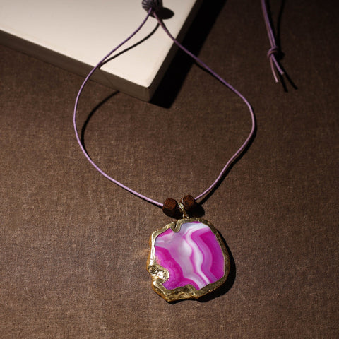  Handmade Natural Gemstone Bezel Pendent