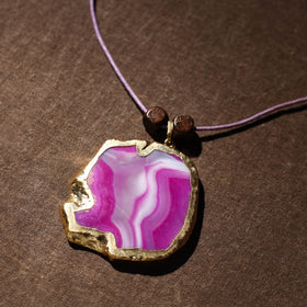  Handmade Natural Gemstone Bezel Pendent