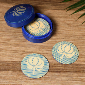  Handmade Papier Mache Coasters (Set of 6) 