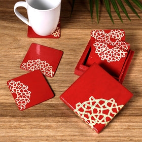  Handmade Papier Mache Coasters (Set of 6) 