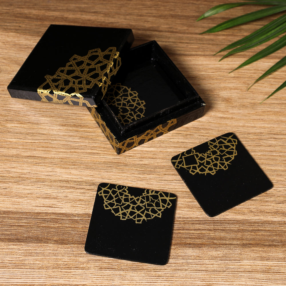  Handmade Papier Mache Coasters (Set of 6) 