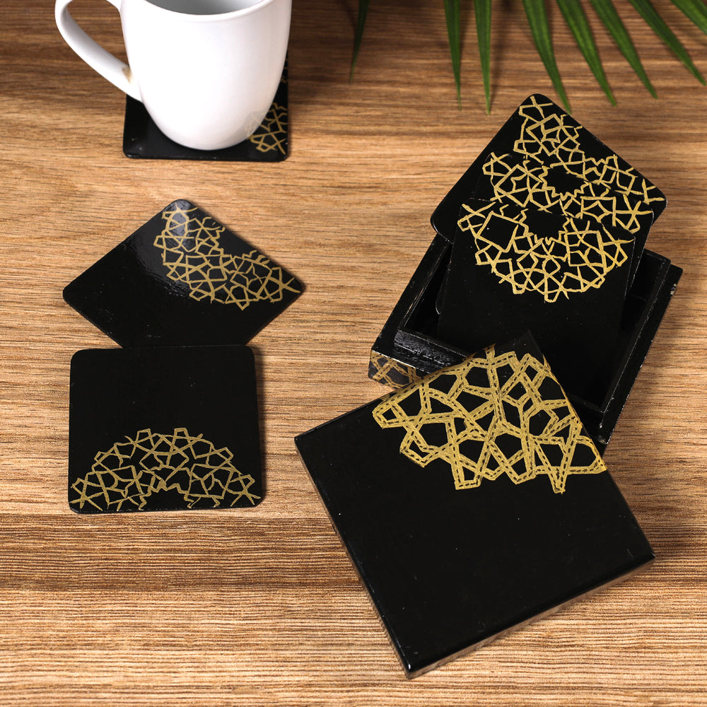  Handmade Papier Mache Coasters (Set of 6) 