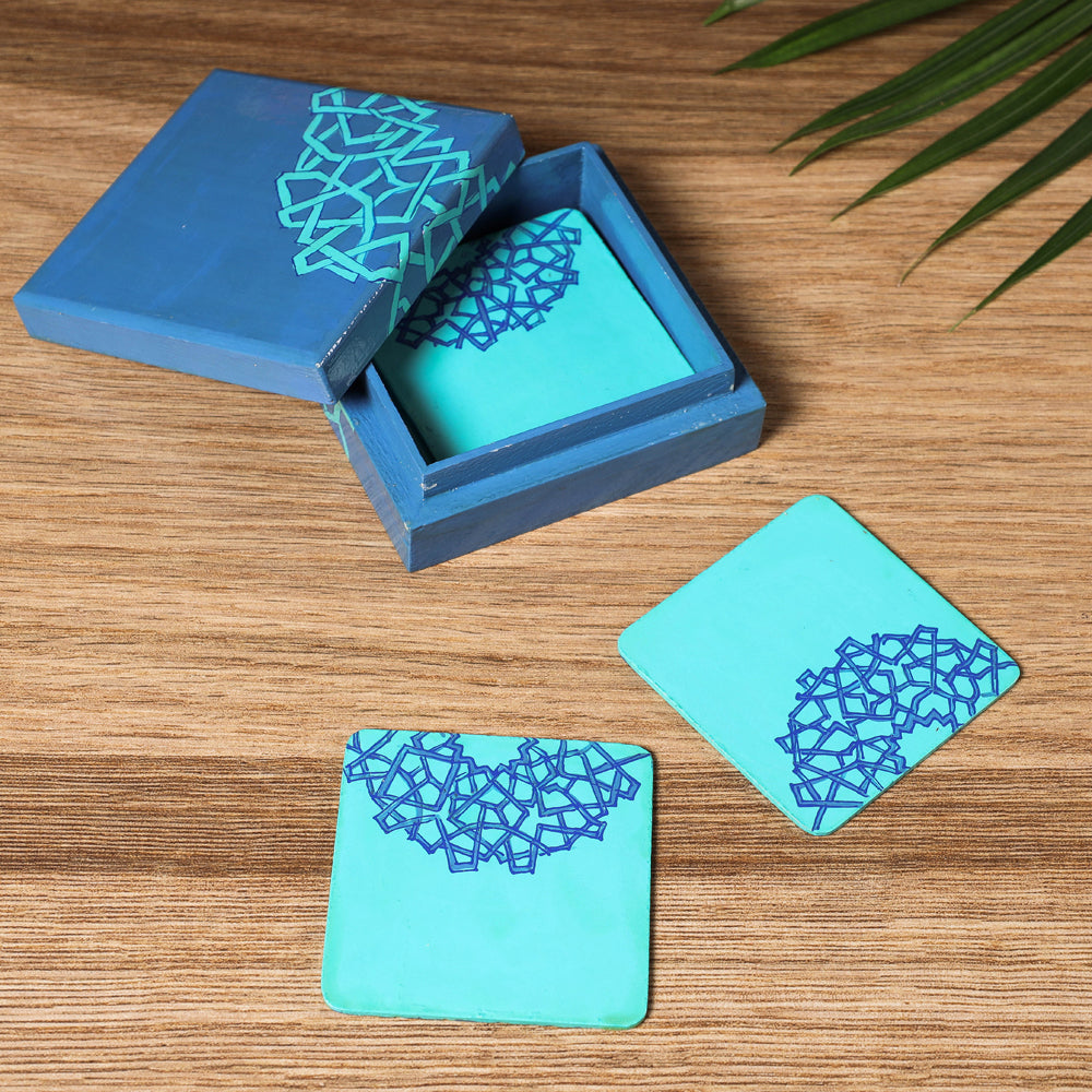  Handmade Papier Mache Coasters (Set of 6) 