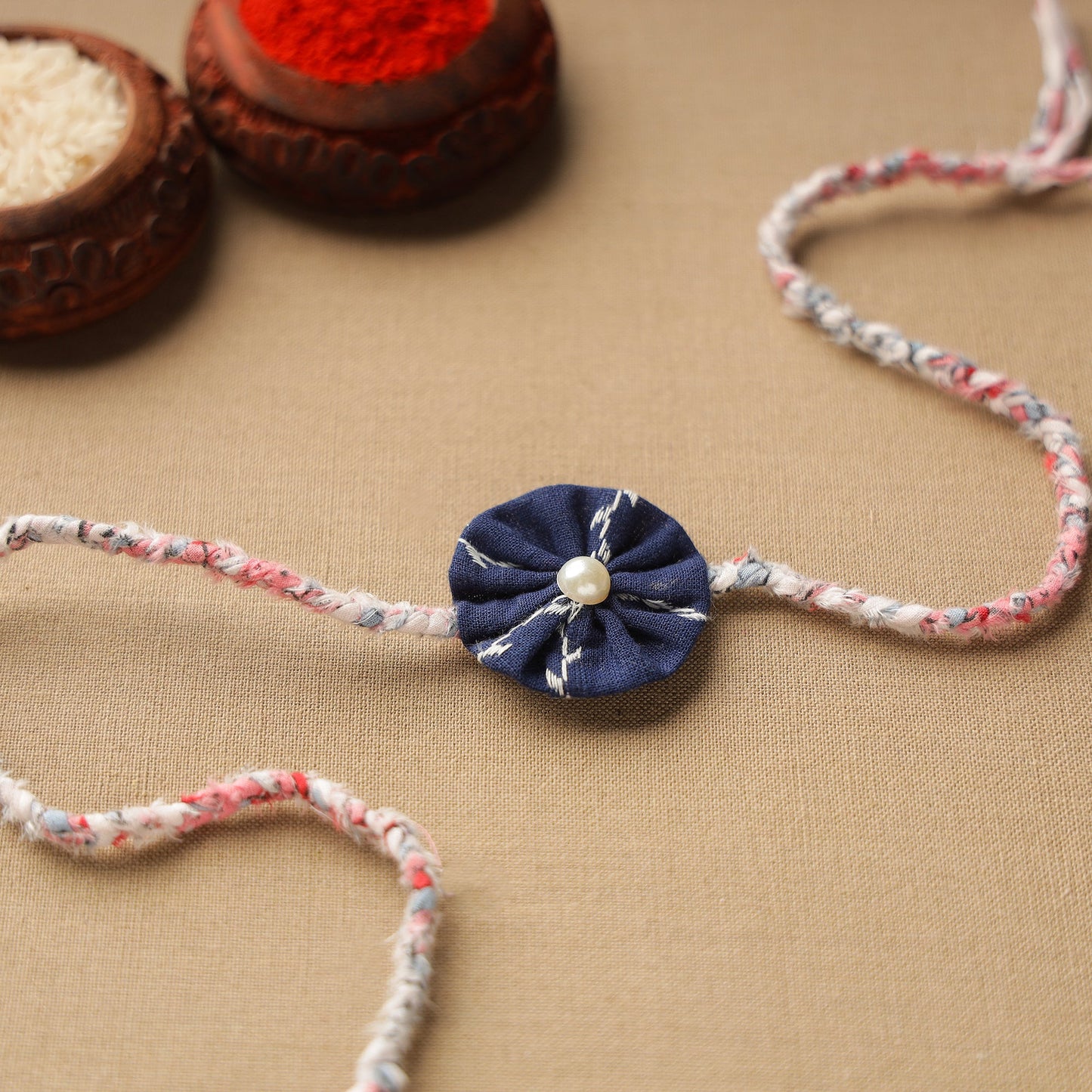  Handmade Pearl Braided Rakhi 11 
