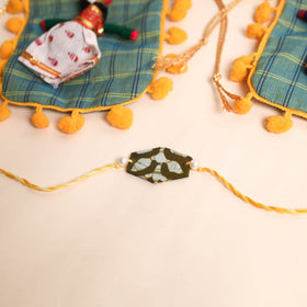  Handmade Pearl Fabric Rakhi (Set of 2)