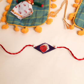  Handmade Pearl Fabric Rakhi (Set of 2)