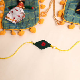  Handmade Pearl Fabric Rakhi (Set of 2)