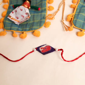  Handmade Pearl Fabric Rakhi (Set of 2)