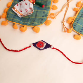  Handmade Pearl Fabric Rakhi (Set of 2)
