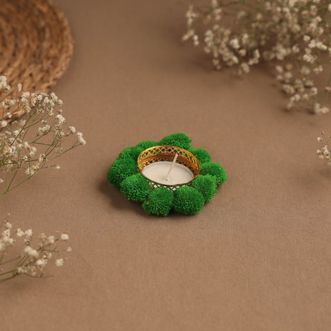 Handmade pom tealight candle holder 21 - handcrafted