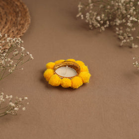 Handmade pom tealight candle holder 23 - handcrafted