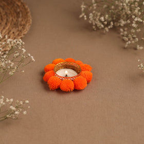 Handmade pom tealight candle holder 24 - handcrafted
