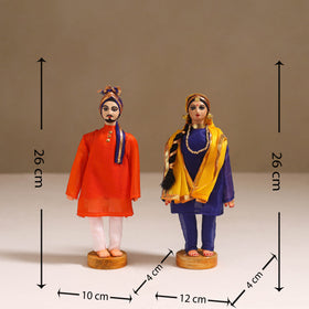 Handmade Punjabi Couple Traditional Dolls 10