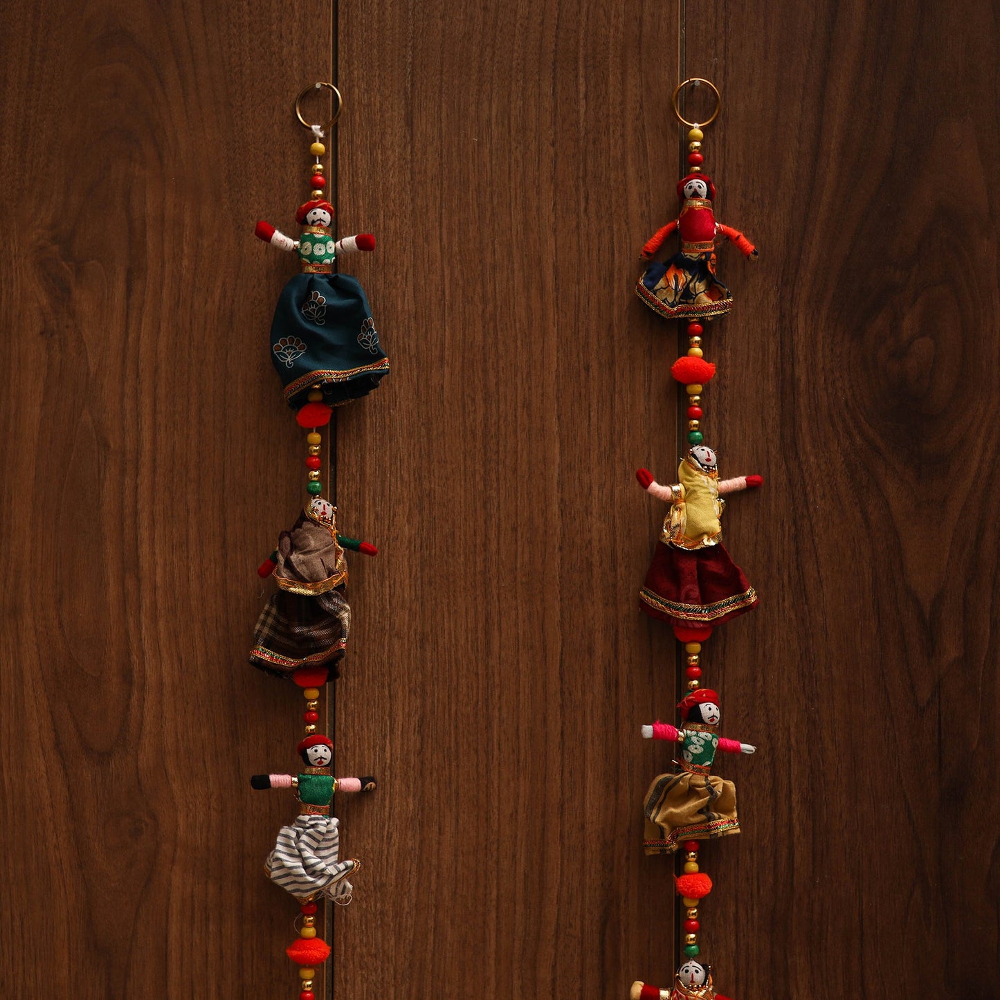 Handmade rajasthani puppet hanging for home decor (set
