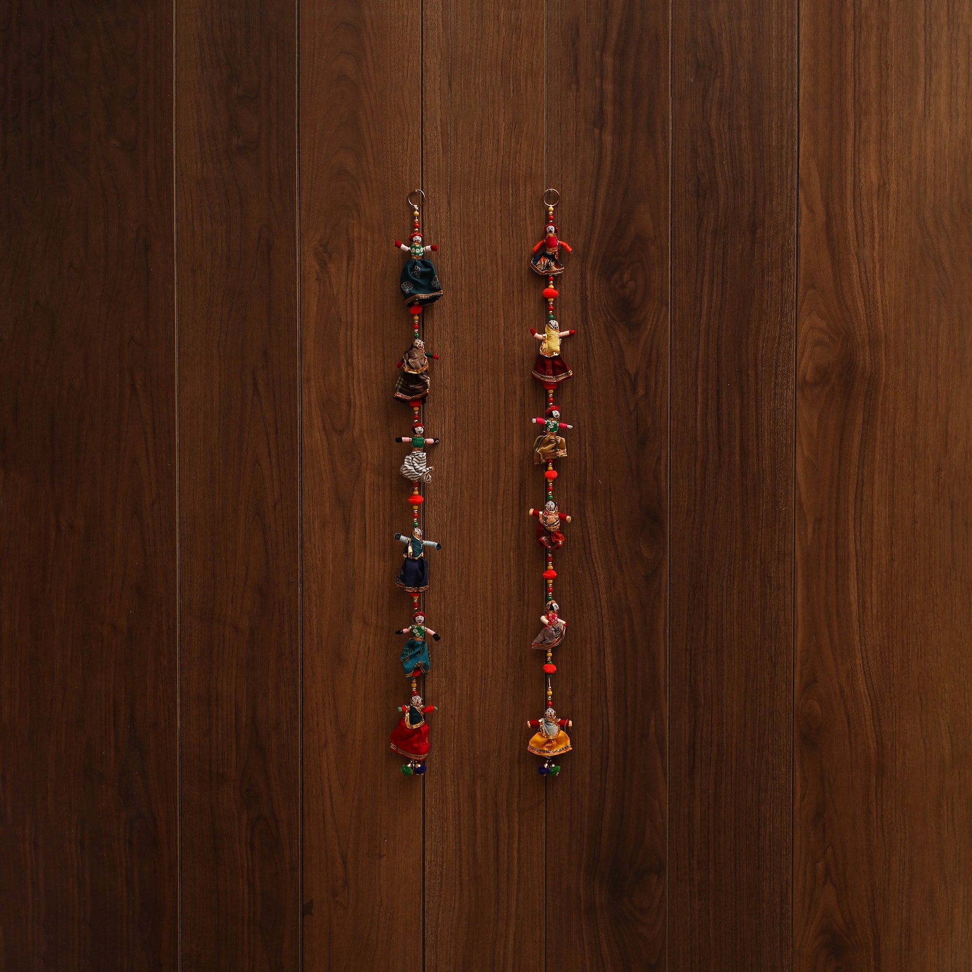 Handmade rajasthani puppet hanging for home decor (set