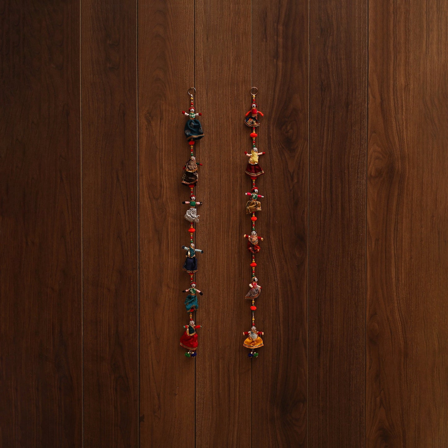 Handmade rajasthani puppet hanging for home decor (set